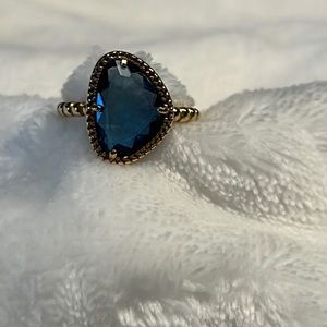 Cocktail Ring with large blue stone